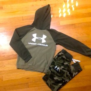 Boys Under Armor Camo hoodie & joggers